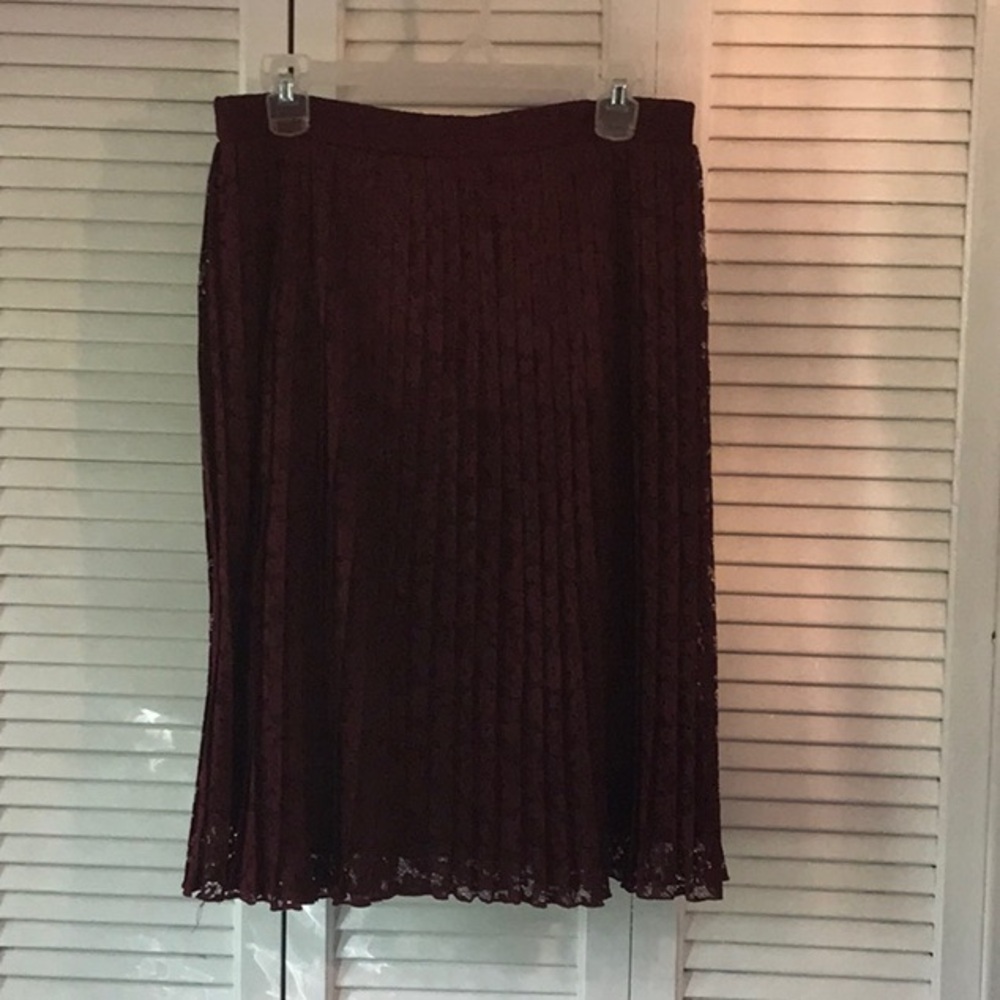 Elegant Burgundy Lace Skirt